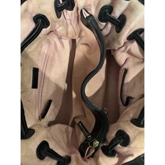 Dooney & Bourke Chiara Black Patent Leather Drawstring Tote - Picture 7 of 9